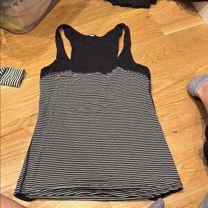 Black and White Striped Women's Tank Top